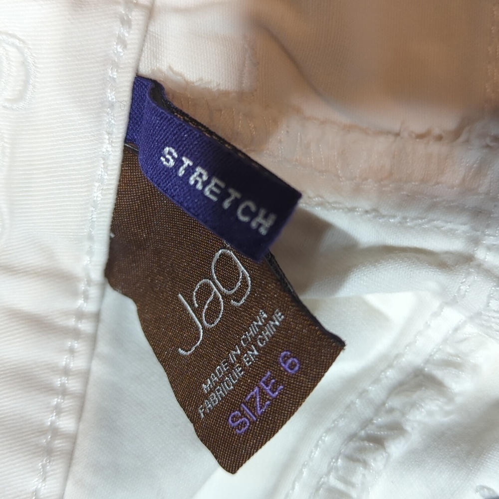 Jag Jeans cropped wide leg white low rise size 6 - Picture 10 of 11